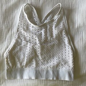 alala high neck mesh bra w/ cross back straps